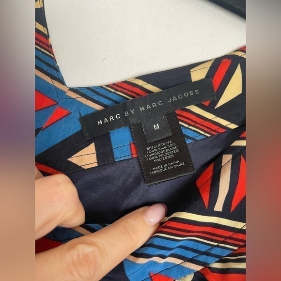 Marc by Marc Jacobs Multicolored Pattern Dress Size Medium - Picture 3 of 6